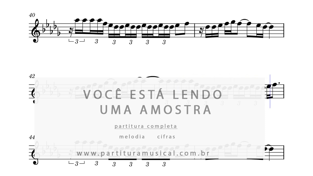 Partitura de Sax Alto Era Deus e Eu - Sara Evelyn