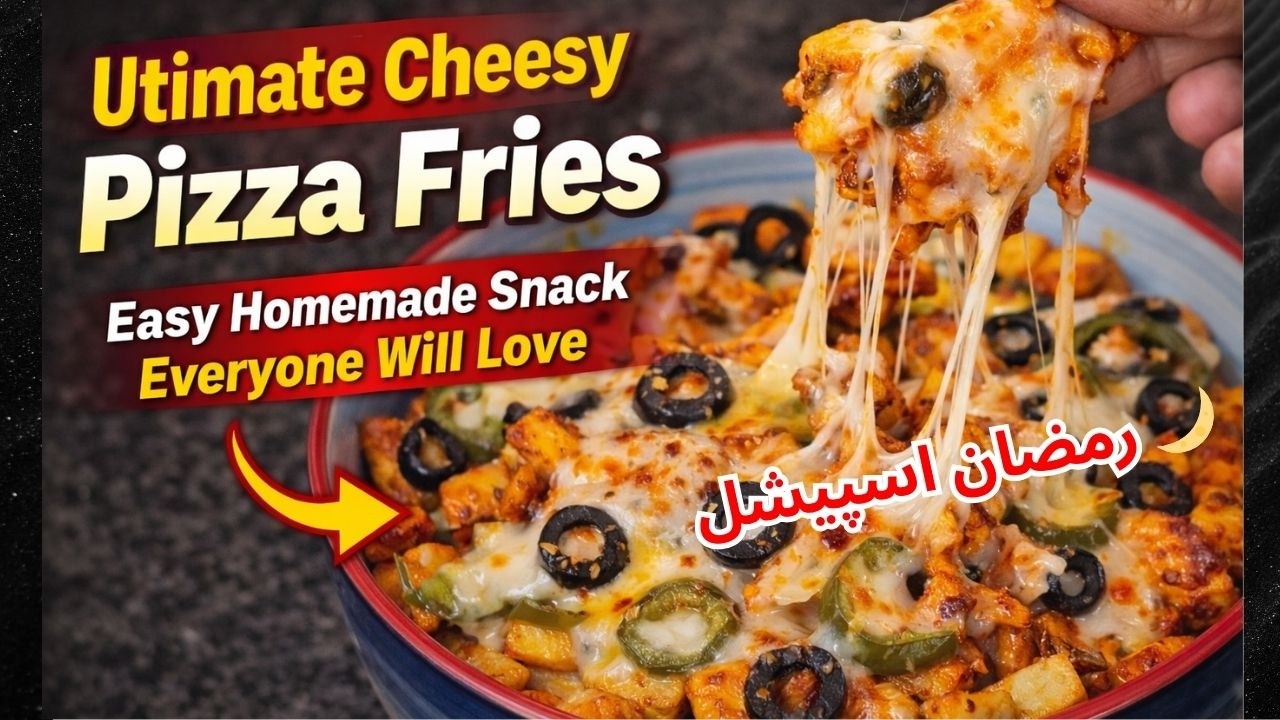 Ultimate Cheesy Pizza Fries | Easy Homemade Snack Everyone will love | Pizza Loaded Fries | Ramadan
