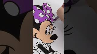 Coloring Disney Minnie Mouse Purple Fashion Dress #disney #coloring #minnie #fashion