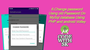 6.CHANGE PASSWORD using old password in MySql Database in Android studio in PHP and volley