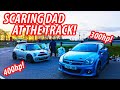 Scaring dad at cadwell park race track 300hp vxr on uks mini nurburgring
