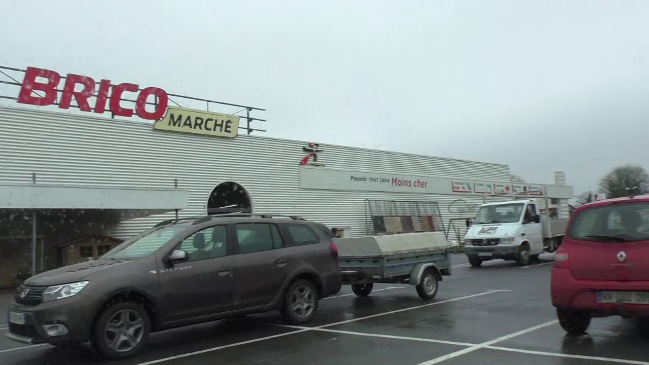 Driving Around Rostrenen 22110, Côtes d'Armor, Brittany, France 11th March 2020