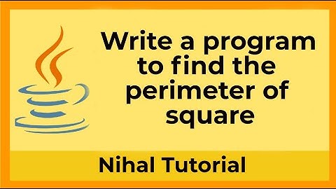 Write a program to find the perimeter of square in Java | Bluej | Java Program