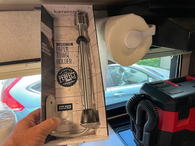 Ratcheting Paper Towel Holder Install - Truck Camper Magazine