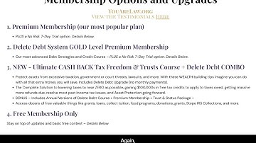 Member Options Update - Yourelaw.org