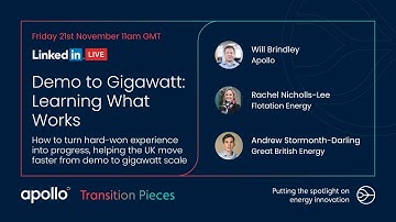 Apollo Transition Pieces 6 - Demo to Gigawatt: Learning What Works - November 2025
