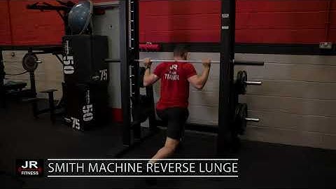 Smith Machine Reverse Lunge Demonstration | JR Fitness
