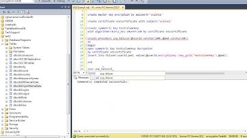 Sql Server Import Export, Linked Servers, Cursors and Encrypting