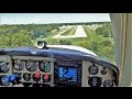 Baron 58 Landing on a SHORT Runway 2800ft (Trees on Final)