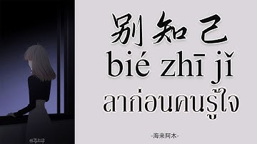 【เพลงจีนแปลไทย-Pinyin拼音】别知己 ลาก่อนคนรู้ใจ Bié zhījǐ  Ver.孫藝琪