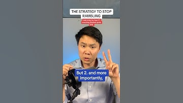 The secret to stop rambling when you speak