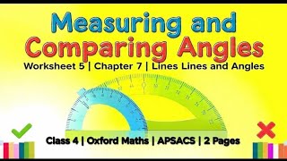 Oxford Primary Math Class 4 Chapter 7 Lines and Angles Worksheet 5  age 55 & 56 APSACS