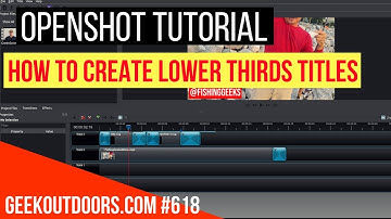 OPENSHOT TUTORIAL: How to Create Lower Thirds (Animated Lower Thirds) Geekoutdoors.com EP618