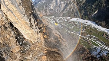 Stoke is High when the plan works out / 2way, waterfall target, rainbow effect. Wingsuit Base