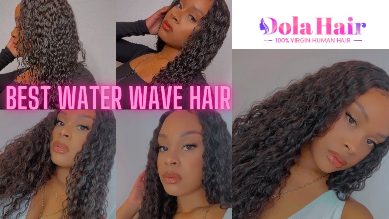 Dola hair Water Wave Fake scalp wig install+Dolahair review - YouTube