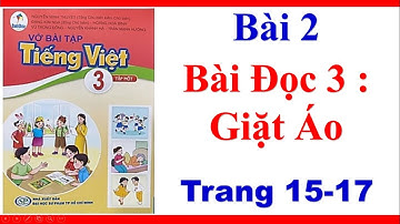 Vở Bài Tập Tiếng Việt Lớp 3| Bài 2| Bài Đọc 3| Giặt Áo| Trang 15 17| Sách Cánh Diều