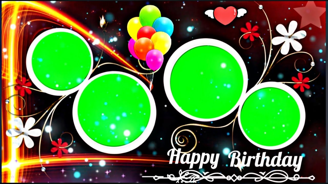 Happy birthday green screen background video,birthday templet video ...