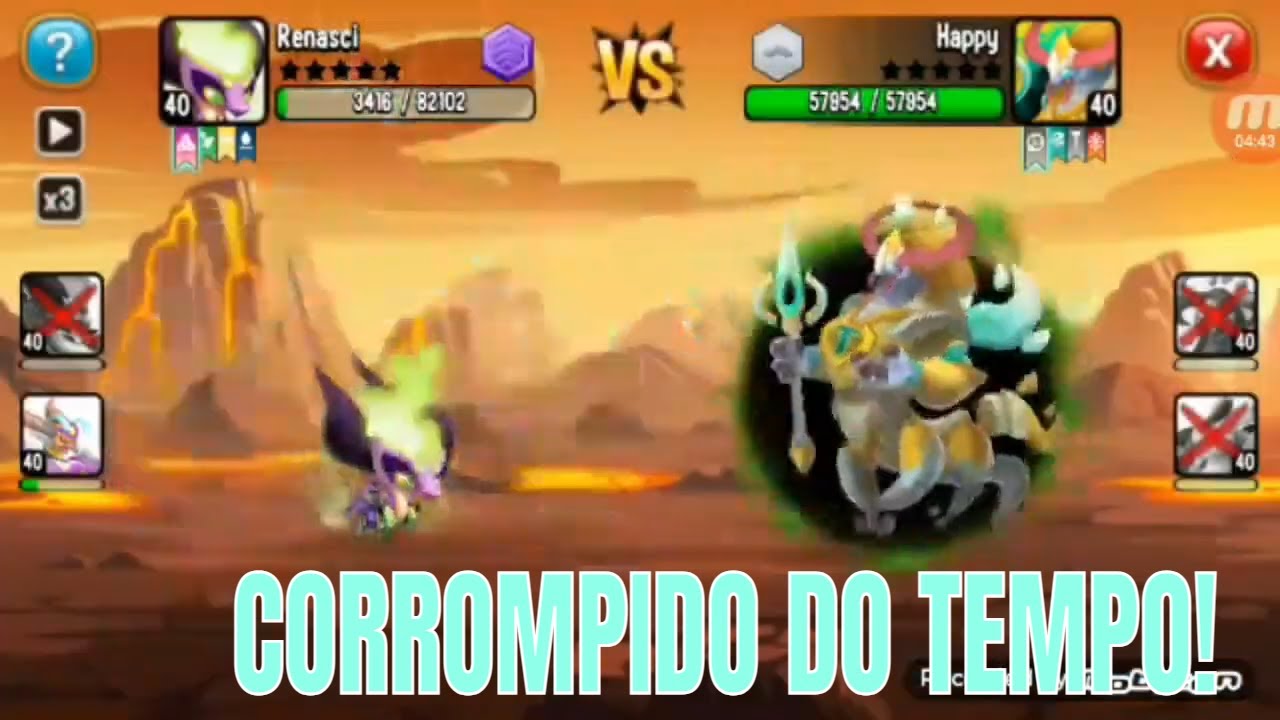 ENFRENTEI UM CORROMPIDO DO TEMPO NOBRE! Batalhas de Liga Dragon City
