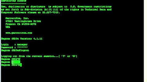 GarrettCom: Managing Telnet sessions