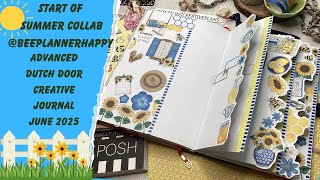First day of Summer collab @BeePlannerHappy  Dutch door Advanced Beginner Creative Journal June 2025