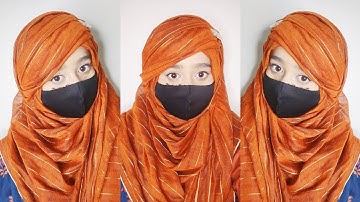New 2025 Full Coverage🥰 Summer Friendly Hijab Tutorial With Dupatta With Mask By Wajeeha Fatima