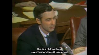 (SUBTITLES) Fred Rogers testifies before the Senate Subcommittee on Communications 1969