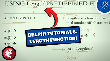 Delphi Coding Tutorials: String Length Function! | Beginner