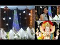 Eco Friendly Ganpati Decoration Ideas At Home | Ganesh Chaturthi|Easy Ganpati Decoration In Lockdown