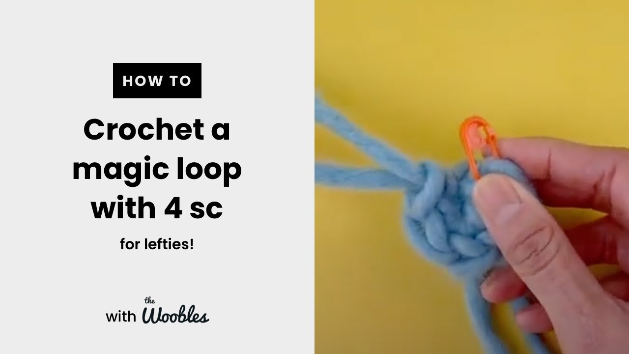 Lefthanded // Magic loop with 4 single crochet (4 sc) stitches YouTube