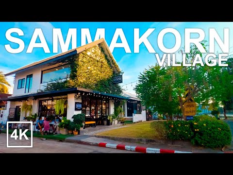 Lake Walk at Sammakorn Village Bangkok Thailand ASMR Relaxing Sounds (ทะเลสาบหมู่บ้านสัมมากร)