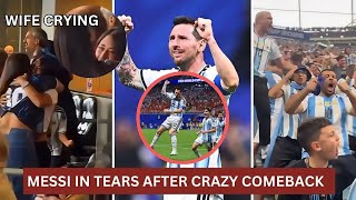 MESSI and Argentina Fans Reaction to Crazy come back vs Egypt 