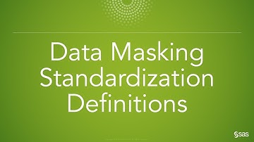 SAS Demo | Data Masking Standardization Definitions