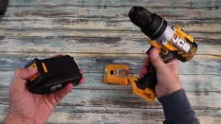 JCB Light and USB Phone Charger Battery Adaptor #unboxing