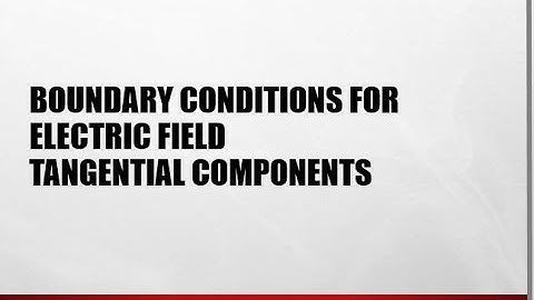 Electric Field Boundary Conditions (Tangential Components) - English+Urdu Mix