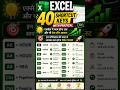 😱 Excel Keyboard 40 Shortcut Part 1 #excelshorts #excelkeyboardshortcuts #excelshorts #shorts