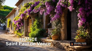 Откройте для себя Сен-Поль-де-Ванс - тур по деревне Французской Ривьеры 4k видео