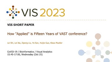 How "Applied" is Fifteen Years of VAST conference? - Fast Forward | VIS 2023