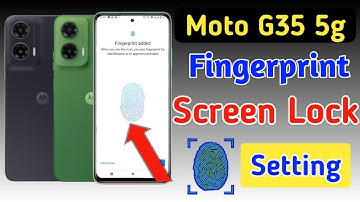 Moto g35 5g fingerprint screen lock | fingerprint lock setting in Moto g35 5g | Moto pattern lock