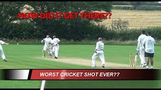 VILLAGE CRICKET - The worst cricket shot we've seen for a long while ...