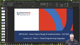 INFR3110 - F2020 - Lesson 11 - Part 1 - Visual Programming Languages