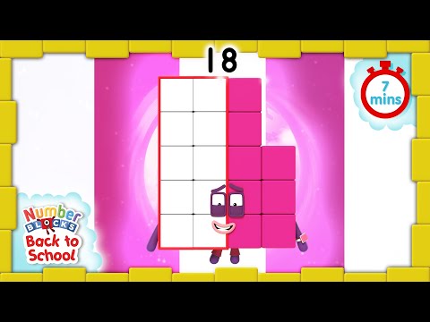 #BacktoSchool - Numberblocks Level Three | All the Best Eighteen Moments | Learn How to Count