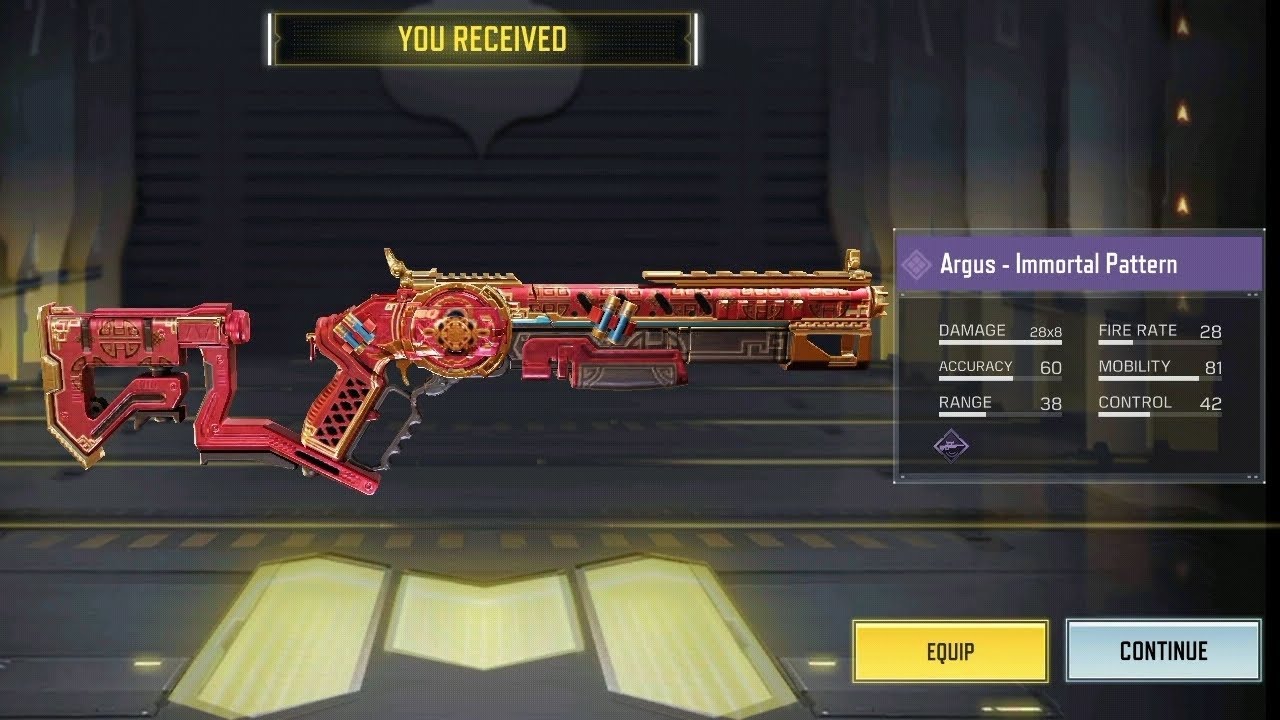 NEW ARGUS Immortal Pattern + Strongbox Opening with Golden Coupons in CODMOBILE YouTube