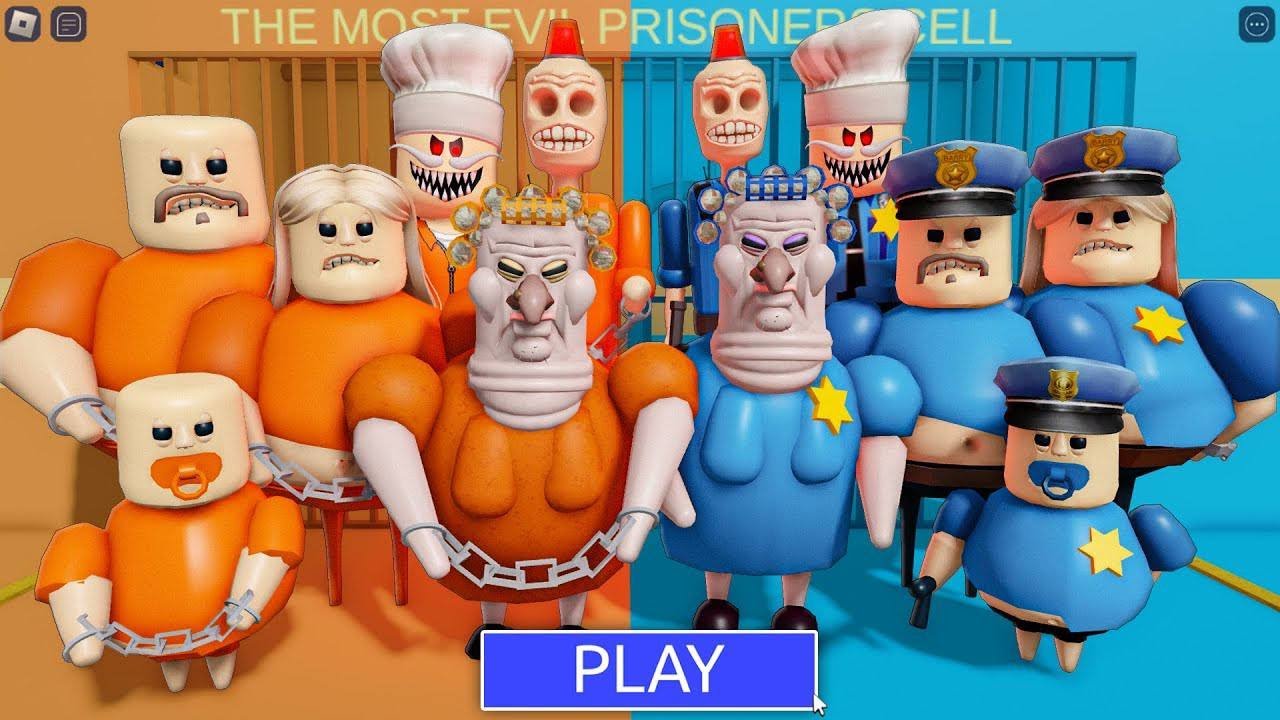 Prisoners Still Me From Police In Barry's Prison Run In Roblox Obby 