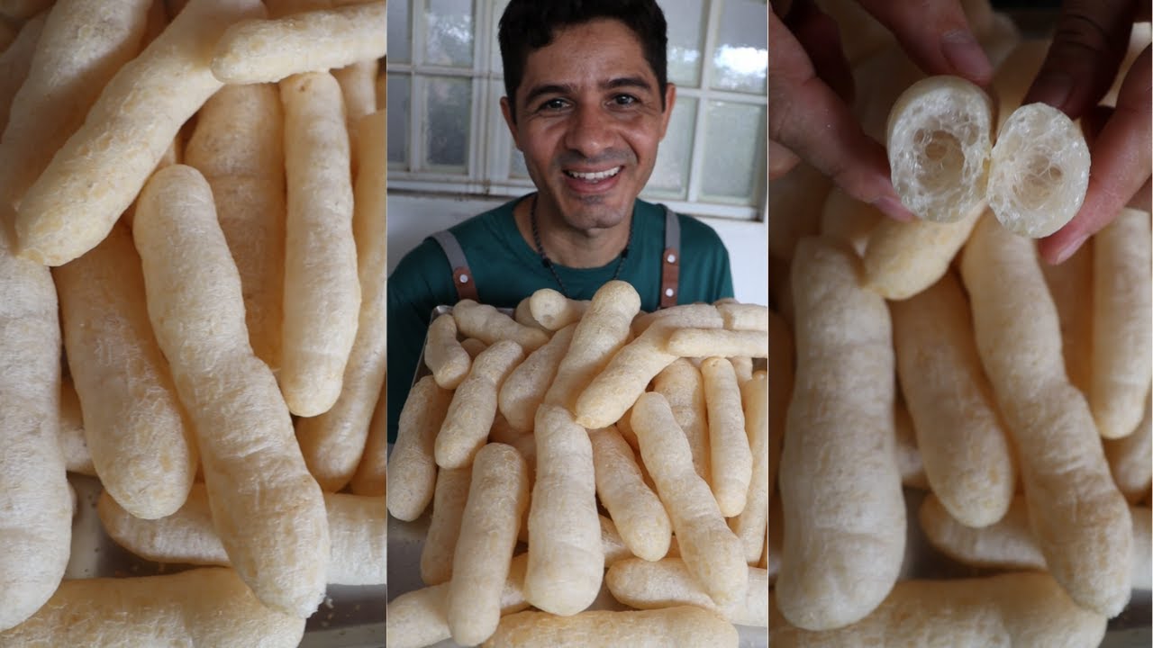 Biscoito de polvilho: Crescem muito, não utilizei OVOS na RECEITA!