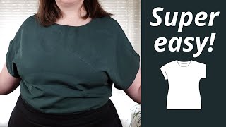 Sewing the easiest blouse pattern I could think of  And it is free!