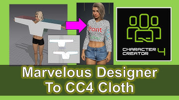 Marvelous Designer to CC4 Character Creator 4 Cloth Design Tutorial #marvelousdesigner #cc4 #cloth