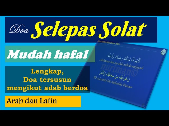 Doa Selepas Solat Fardhu Yang  Mudah Dihafal class=