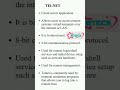 TELNET protocol #protocol#telnet #networking#remotelogin#exam #engineeringstudents#btech#viral#trend