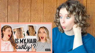 Reacting to Kayley Melissa’s WAIT...IS MY HAIR ACTUALLY CURLY?? | Curly Hair Check Reaction