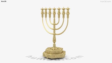 Menorah 3D model by 3DModels.org